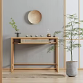 Nordic End View Table Solid Wood End View Table 3d model