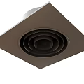 Modern Square Air Conditioner Vent With Recessed Ceiling Mounted Grille Design 3d model