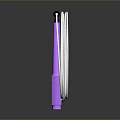 Purple Handle Jump Rope With Transparent Cable For Fitness Training