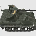 Military Tank With Cannon Tracks Antenna And Detailed Military Style Design
