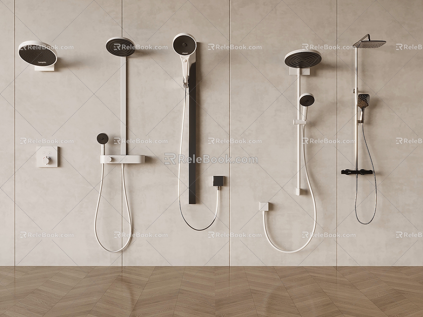 Shower shower shower shower bathroom hardware bathroom small pieces 3d model