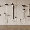 Shower shower shower shower bathroom hardware bathroom small pieces 3d model