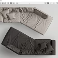 Baxter Multiplayer Sofa Corner Sofa Shaped Sofa Seven-character Sofa 3d model