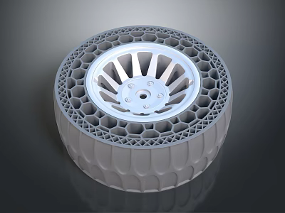 Modern Car Wheel Rim As Automotive Part With Honeycomb Structure And Lightweight Design 3d model