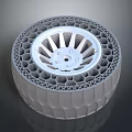 Modern Car Wheel Rim As Automotive Part With Honeycomb Structure And Lightweight Design
