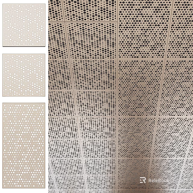 Perforated Ceiling Designs For Interior Decoration 3d model 