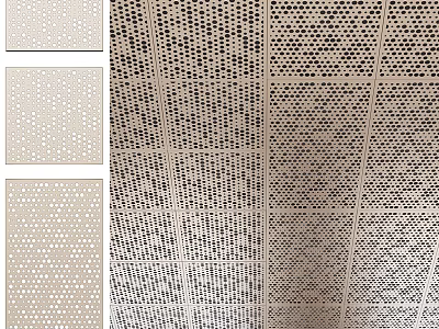 Perforated Ceiling Designs For Interior Decoration 3d model
