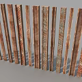 Industrial Equipment Metal Strips Featuring Rusty Surface Holes And Textured Design