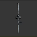 Modern Metallic Assault Rifle With Large Drum Magazine And Tactical Components