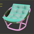 Modern Wooden Frame Chair With White Padded Button Tufted Seat Design