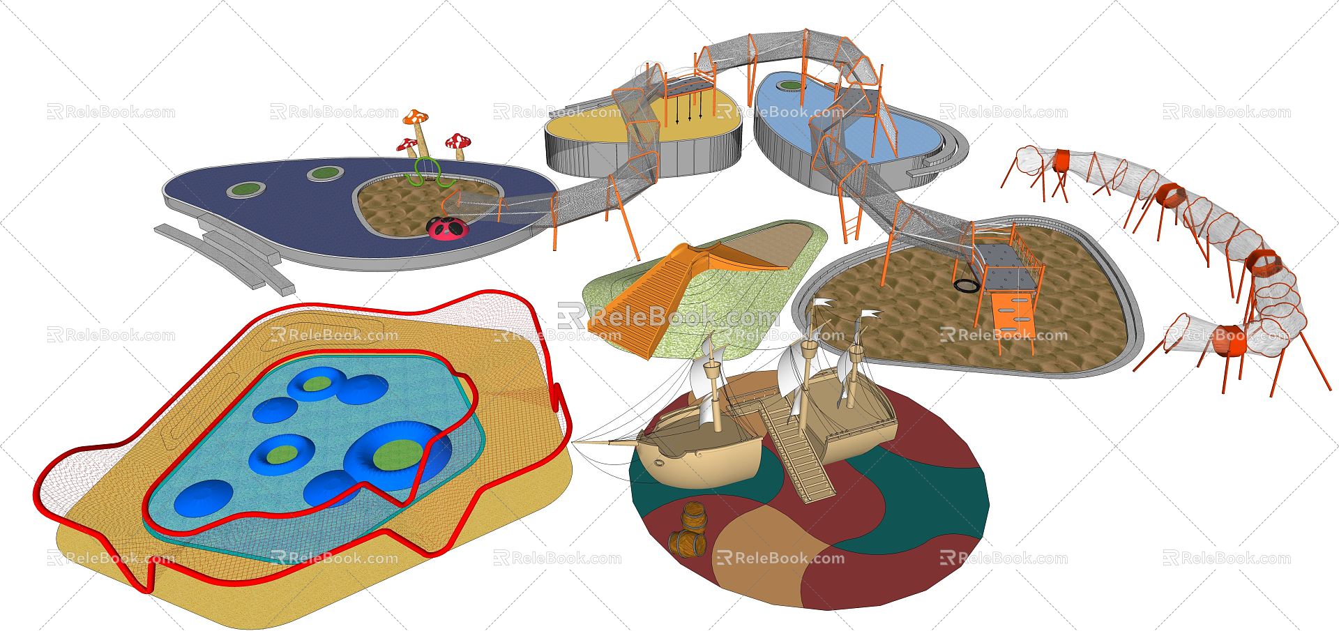 Modern Amusement Equipment Children's Amusement Park Activity Equipment Amusement Equipment model