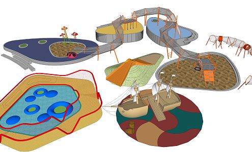 Modern Amusement Equipment Children's Amusement Park Activity Equipment Amusement Equipment 3d model