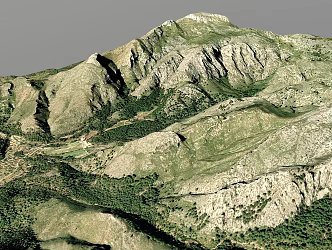 Mountain Canyon Hill Terrain Geopark 3d model