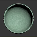 Light Green Petal Shaped Ceramic Sculpture Bowl With Artistic Textured Surface