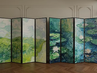 new chinese style screen 3d model