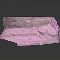 Archaeological Site Model Display With Sandy Ground Stone Artifacts And Red White Marker Pole