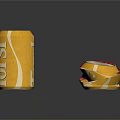 Red And Gold Coke Fanta Carbonated Beverage Cans On Reflective Surface