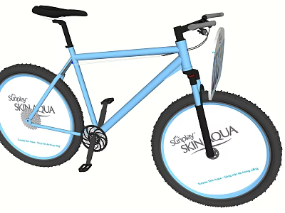 Stylish Schwinn SkyAqua Bicycle With Large Tires And Simple Frame Design 3d model