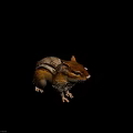 Realistic Brown And White Striped Chipmunk Figurine With Bushy Tail In Standing Pose