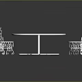 Wrought Iron Round Table And Two Chairs With Scroll Design