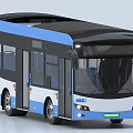 BYD Blue And White Modern City Bus With Large Windows Front Design