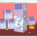 HAPAWIND Pink Purple Series Decorative Packaging With Floral Patterns And Golden Balls