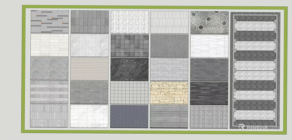 Diverse Square Paving Design Collection With Various Patterns Textures And Color Options 3d model