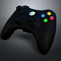 Ergonomic Black Game Controller With Colorful Buttons For Electronic Gaming