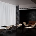 Modern Bar Interior Design With Curved Counter Seating Ambient Lighting And Decorative Accents