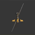 Yellow Aerospace Vehicle With Long Rotor Blades For Space Exploration Missions