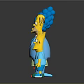 Simpsons Family Characters Standing Together With Different Colorful Outfits As Collectible Figures