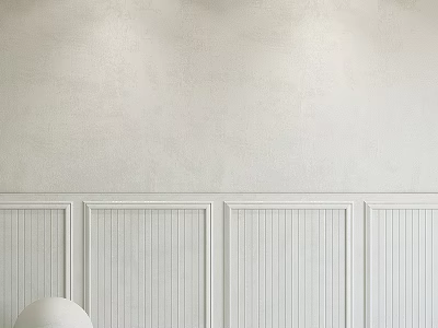 White Vertical Slat Wall Paneling In Modern Minimalist Interior With Clean Finish 3d model