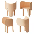 Wooden Kids Table With Cute Animal Shaped Chairs For Children Playroom