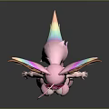 Colorful Winged Character With Pink Outfit And Rainbow Details