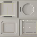 Four Different Modern Ceiling Designs With Square Circular Frames Recessed Lines And Holes