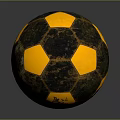 Black And Yellow Hexagonal Pattern Football Sports Equipment For Training And Match Use