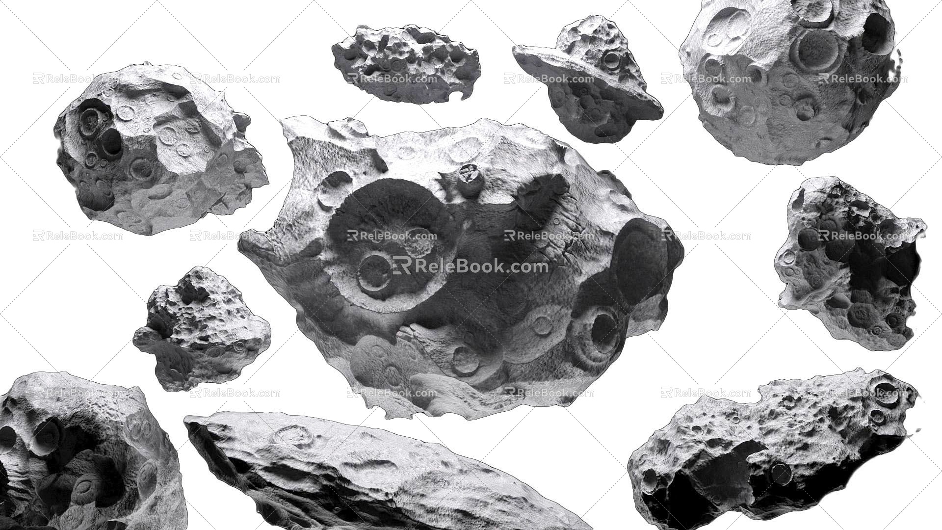 Space Asteroid Meteorite Rock Space Meteorite Rock Asteroid Rock Landscape Stone Space Stone 3d model