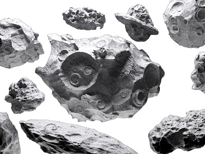 Space Asteroid Meteorite Rock Space Meteorite Rock Asteroid Rock Landscape Stone Space Stone 3d model