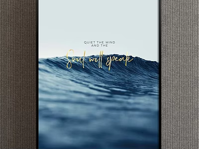 Tranquil Ocean Waves Landscape Painting With Quiet Mind And Soul Speak 3d model