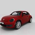 Red Volkswagen Beetle Car Exterior With Two Door Design And Alloy Wheels