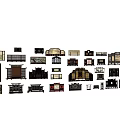 Traditional Decorative Screens with Various Designs and Intricate Wooden Frames
