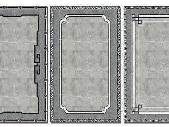 New Chinese-style Tile Floor Patchwork Tile Sideline Pattern 3d model