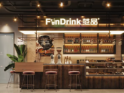Industrial LOFT Bar Music Bar Restaurant 3d model