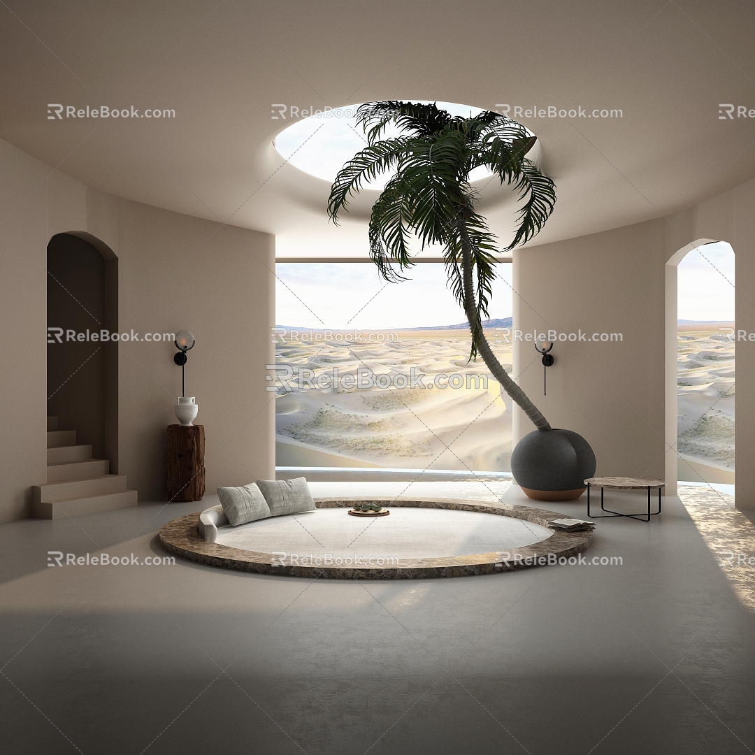 Quiet leisure room 3d model