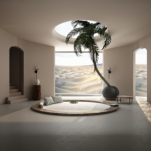 Quiet leisure room 3d model