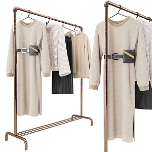 Modern Hanger Clothes Clothing Hanger 3d model