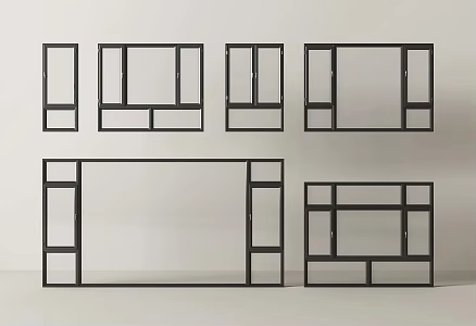 Windows casement windows glass windows floor-to-ceiling windows doors and windows 3d model