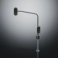 Modern Floor Lamp With Dual Light Fixtures And Adjustable Metal Arm