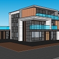 Modern Villa Luxury Villa Self-built Three-storey Villa 3d model