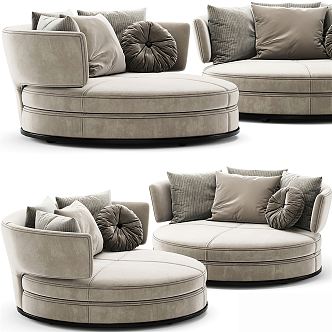 Modern Baxter Single Sofa 3d model